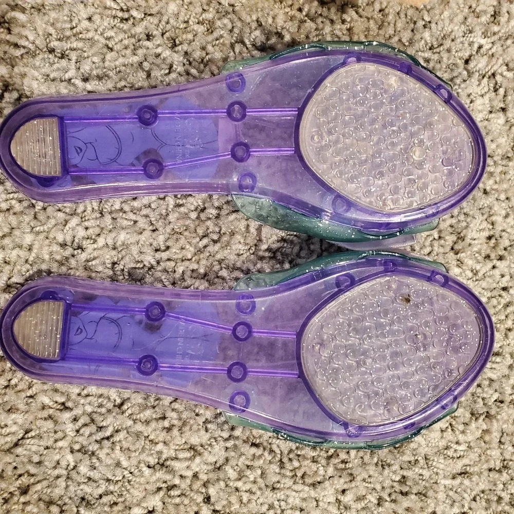 Disney Princess Purple Plastic Dress Up Costume Shoes Ariel flats Little Mermaid